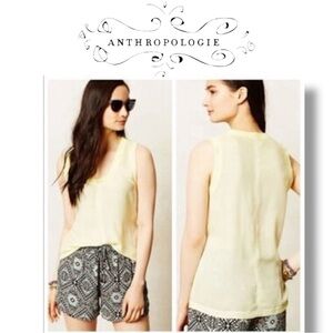 Anthropologie by Cloth and Stone Women's Yellow Sleeveless Top size Large